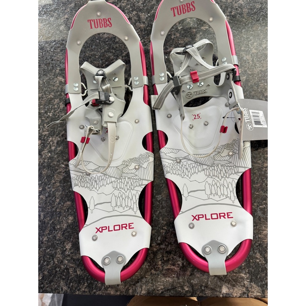 Tubbs Xplore 25 Womens Snowshoes Pink White‎ Trail Walking X19010020125W NEW